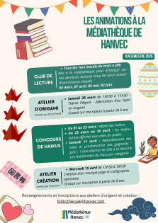 animations m&eacute;diath&egrave;que 1er semestre 2026