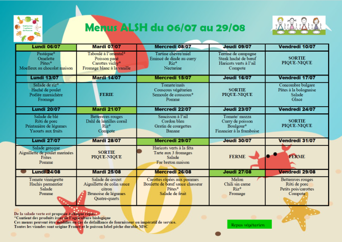 menus &eacute;t&eacute;